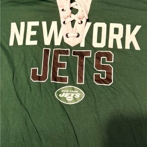 New York Jets Green Lace-Up Jersey Top
